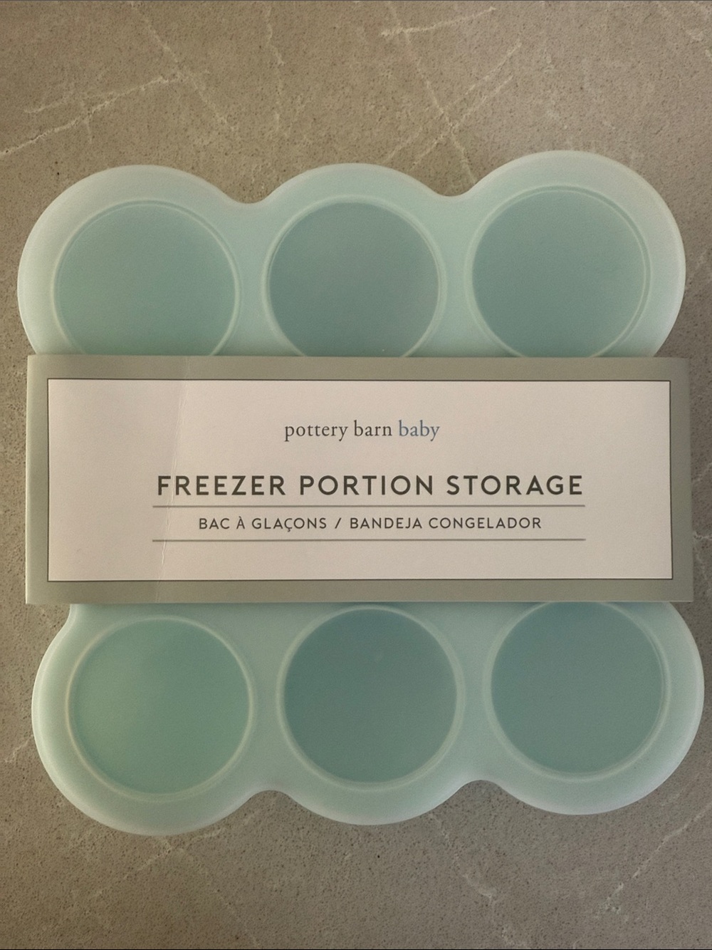 NEW! Pottery Barn Baby Freezer Portion Storage - Light Aqua